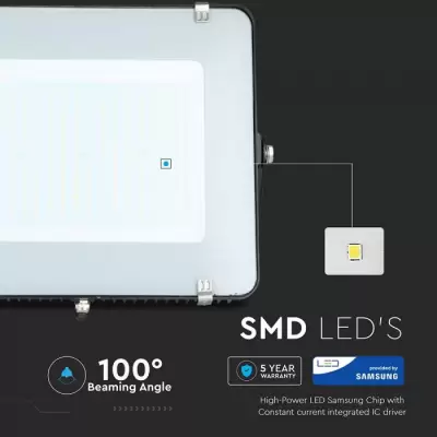 Proiector LED chip Samsung 200W corp negru Alb rece