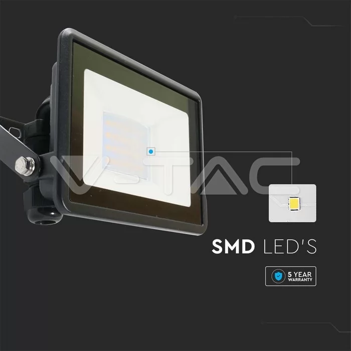 Proiector LED 20W corp negru SMD Chip Samsung conectare etansa Alb rece