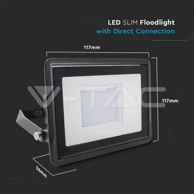Proiector LED 30W corp negru SMD Chip Samsung conectare etansa Alb cald 