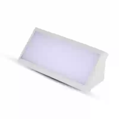 Lampa 12W aplicata de exterior dreptunghiulara corp alb IP65 alb cald