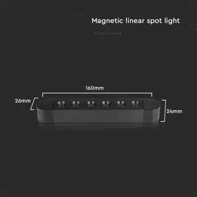 Spot LED magnetic liniar 5W slim 4000K negru