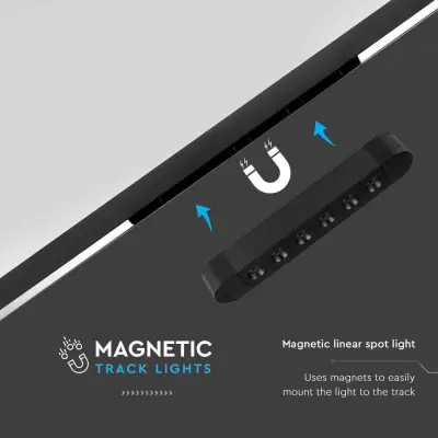 Spot LED magnetic liniar 5W slim 3000K negru