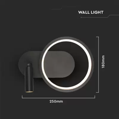 Lampa LED perete designer 14W 250*100*180MM negru 3000K