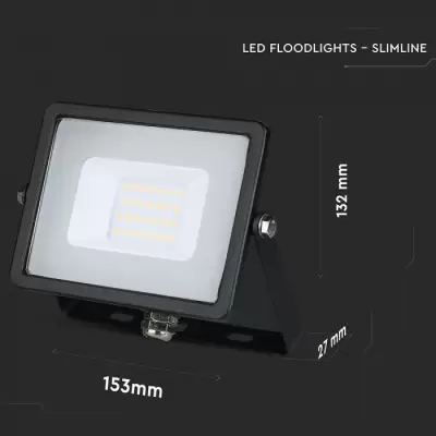 Proiector LED chip Samsung 20W corp negru Alb cald