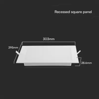 Spot LED incastrat 24W Patrat 4000K