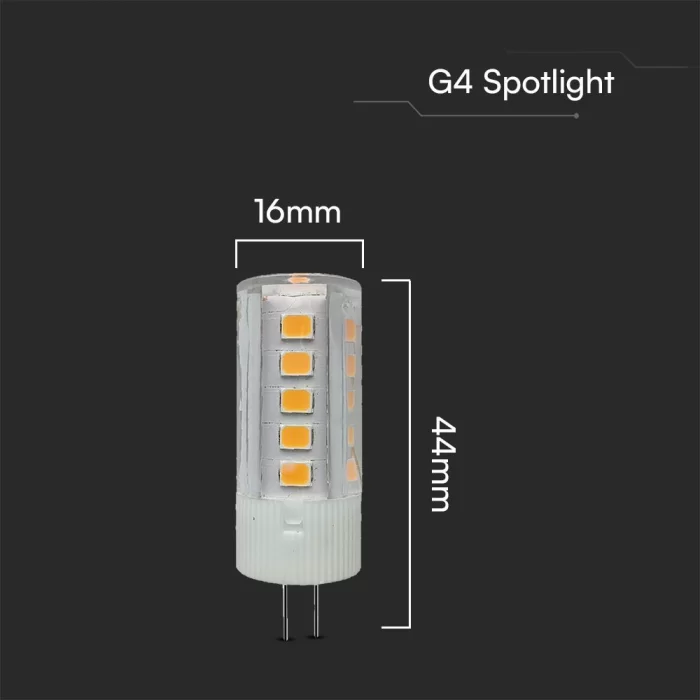 Bec spot LED chip Samsung 3.2W G4 Plastic Alb rece