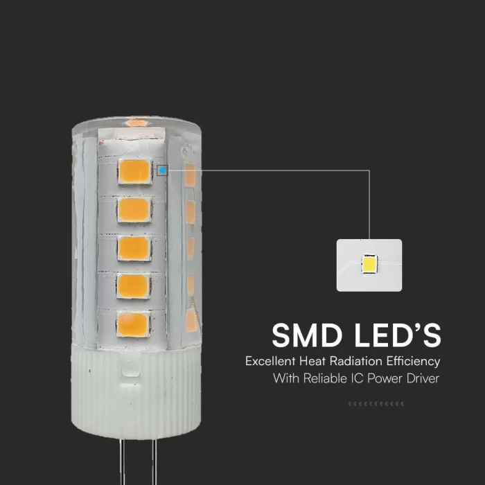 Bec spot LED chip Samsung 3.2W G4 Plastic Alb rece