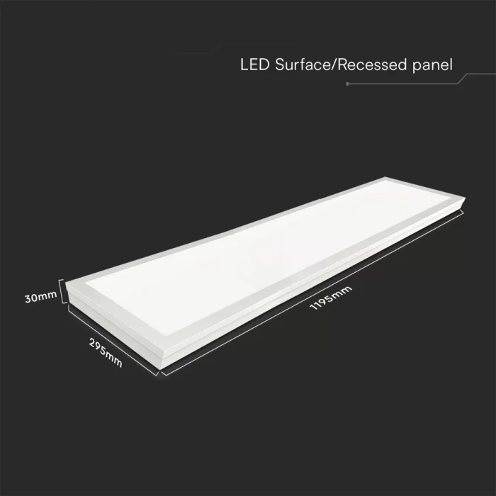 Set 6 Panouri LED 36W 1200x300 mm 4000K - montaj aplicat si incastrat