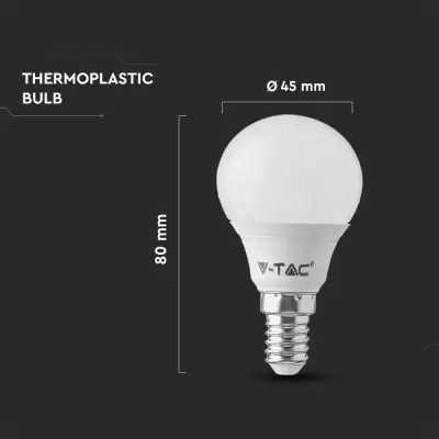 Bec LED 4.5W E14 P45 Alb cald - cutie 3 buc