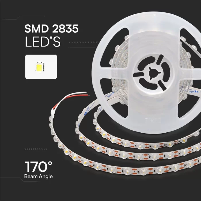 Banda LED SMD 2835 - 48LED lupa/m 16W 24V 6500K