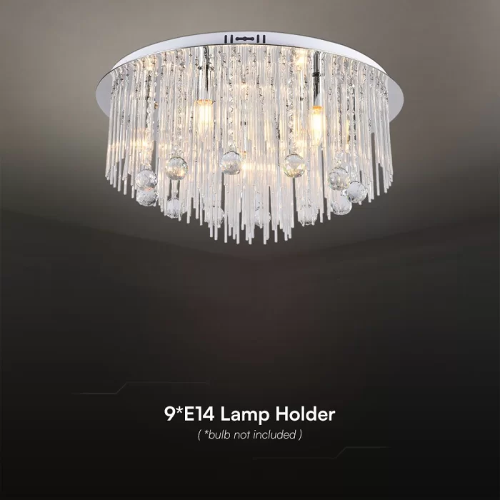 Plafoniera LED designer Crystal 9xE14