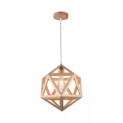 Pendant LED designer lemn 1x E27