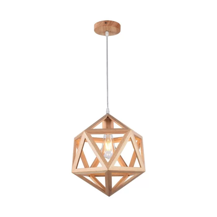 Pendant LED designer lemn 1x E27