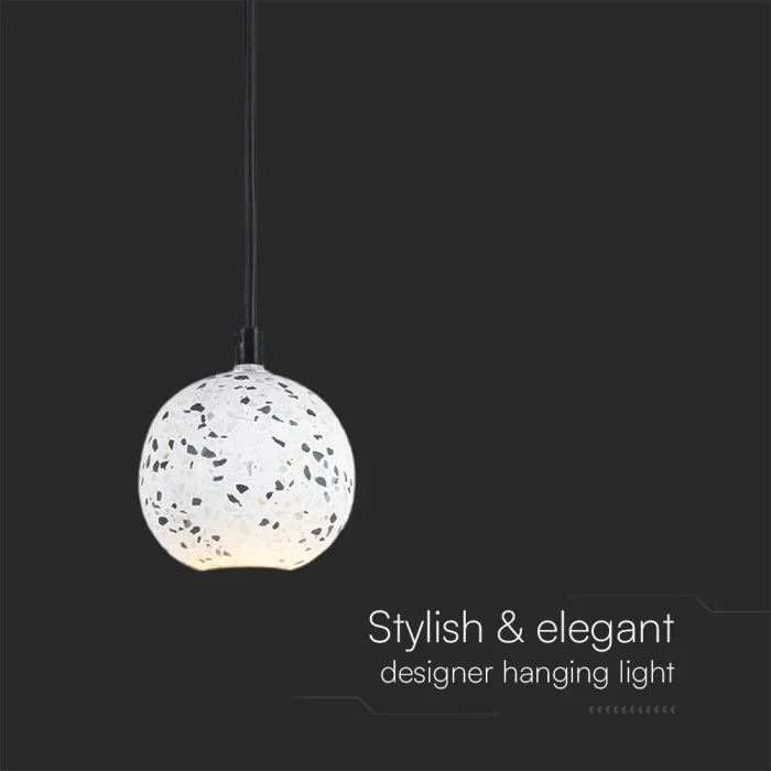 Pendant LED designer marmura+sticla G9