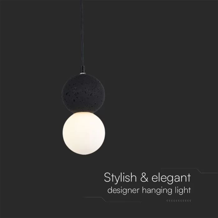 Pendant LED designer alb-negru G9