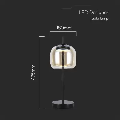 Lampa de masa designer metal+sticla 3000K