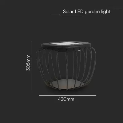 Lampă Solară 1W LED gri 6000K+3000K