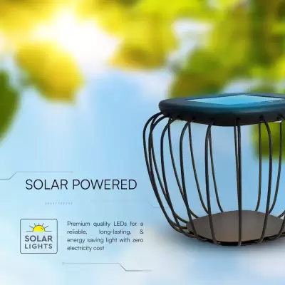 Lampă Solară 1W LED gri 6000K+3000K