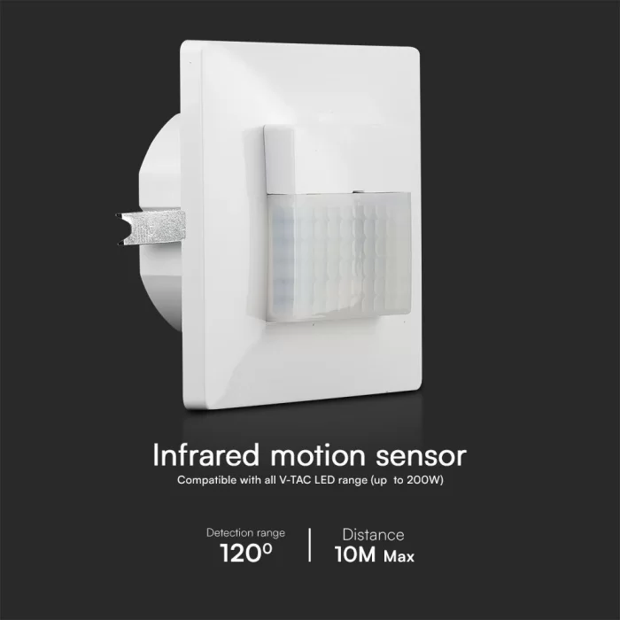 PIR Senzor de mișcare perete infraroșu incastrat