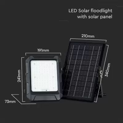 Proiector 10W LED Solar 4000K baterie 3.7V 8Ah telecomanda