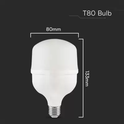 Bec LED 20W E27 T80 plastic Alb rece