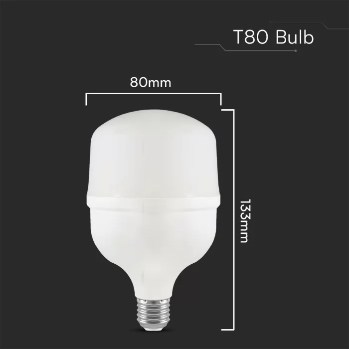 Bec LED 20W E27 T80 plastic Alb natural