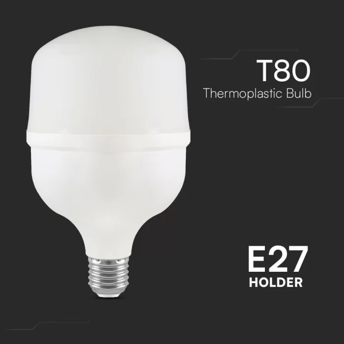 Bec LED 20W E27 T80 plastic Alb natural