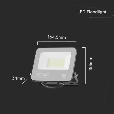 Proiector LED 30W SMD chip Samsung cablu 1m corp negru 4000K