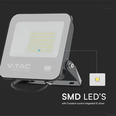 Proiector LED 50W SMD chip Samsung cablu 1m corp negru 6500K