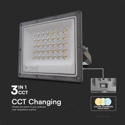 Proiector LED 30W CCT 3in1 corp gri