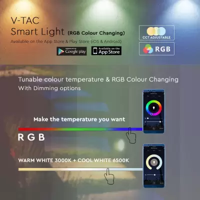Lampa gradina tip tarus 3 buc x 7W Smart RGB+CCT