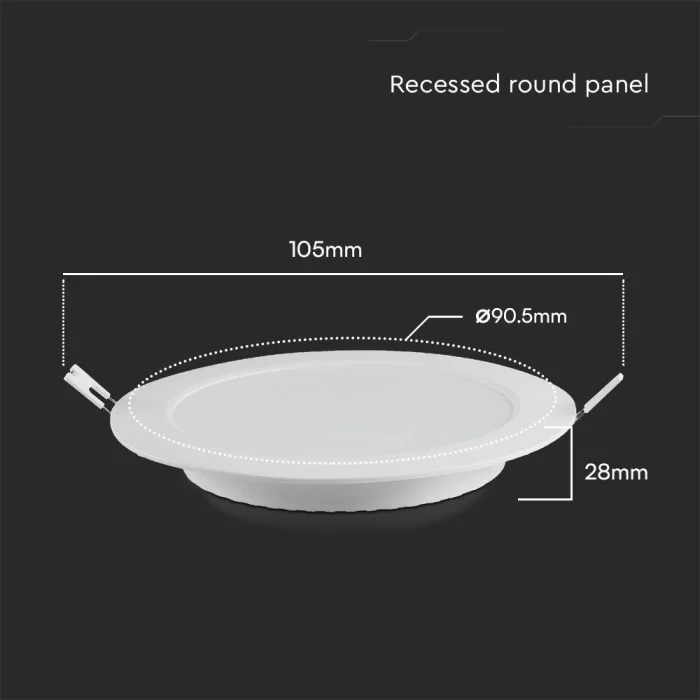 Spot LED chip Samsung incastrat 3W - Rotund 3000K