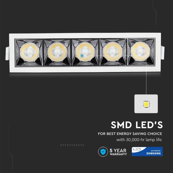 Spot reflector LED SMD chip Samsung 20W 12D 2700K